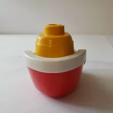 2006 Little Tikes Boat Yellow Red Tug Boat 2.25" Tall 3" Long Pre-owned