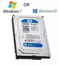 HDD 3.5" SATA upto 2TB Hard Drive with Windows 7/Windows 10 pro Installed Legacy