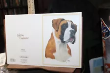 10 Flat Unused Unfolded Greeting Card Boxer Dog by Robert May Lifetime Companion