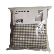 IKEA Henriksdal Sagmyra Chair Slipcover Gray/White Gingham Check 602.876.93