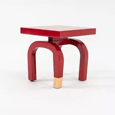 2022 Neri and Hu for Moooi Common Comrades Emperor Side End Table in Red Lacquer