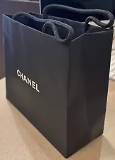 NEW Chanel Gift Bag Classic Black Empty Paper Bag Shopping