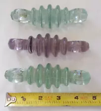 Three, 5" Glass Radio Strain Insulators