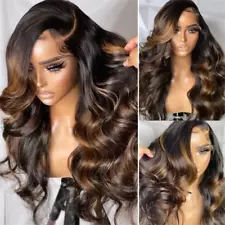 Glueless Wigs Human Hair Light Brown Transparent HD Lace Closure Wigs