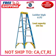 Fiberglass Step Ladder - 6 ft. (10 ft. Reach, 250 lb. Capacity, Type I Duty Rati