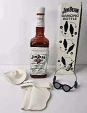 VTG RARE Jim Beam Dancing Bottle with Dekuyper Cactus Juice Hat Glasses Holster