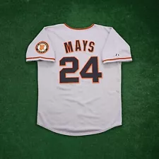 Willie Mays San Francisco Giants Men's Grey Road Jersey w/ Team Patch