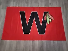 Chicago Blackhawks 3x5 Flag W Win Red NHL Hockey