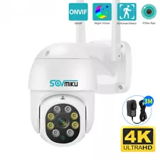 New Listing4K 8MP Wifi PTZ IP Camera AI Auto Tracking Security Surveillance Video Camera US