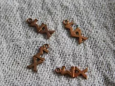 Nice Copper Sigma Chi Fraternity Sweetheart Lavaliere and or Charm Total 4