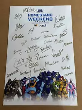 SIGNED Overwatch League Poster From 2019 Dallas Fuel Homestand