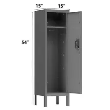 New Listing2 Tiers Metal Locker Cabinet Storage Organizer Wardrobe For Office School Gym 8J