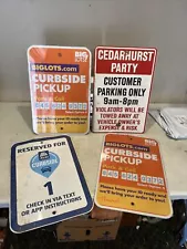 Genuine Authentic PARKING Lot Signs Advertising Metal Street Signs 18”x12” Each