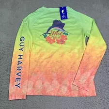 Guy Harvey Shirt Adult Medium Colorful Long Sleeve Graphic Print Lightweight New