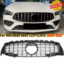 Chrome Grille Grill For Mercedes Benz CLA-CLASS CLA250 CLA35 CLA45AMG 2020-2023 (For: 2021 CLA35 AMG)