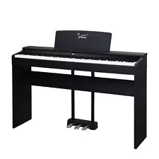 Glarry 88 Keys Full Weighted Keyboards Digital Piano With Cover & Music Stand