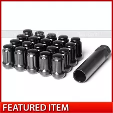 20 BLACK SPLINE DRIVE TUNER LUG NUTS 12X1.5 FITS XXR 536 550 551 552 553 968 531