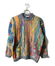 [COOGI] Vintage 3D Knit [1990s-] Super Rare multicolor SIZE SS cotton