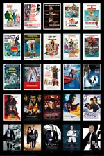 JAMES BOND - MOVIE COLLAGE POSTER - 24x36 - 4924