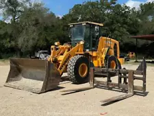 2017 Hyundai HL955 Articulated Wheel Loader Aux Hyd Bucket Forks Cummins bidadoo