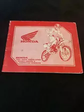 2001 Honda CR 85R / CR 85RB Expert Owners Manual Competiton Handbook OEM