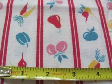 4 matching full size striped fruit vegetable feed sacks great for quilt back