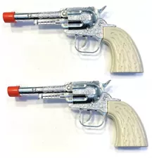 SALE Wild West Set of 2 Die-cast Western Cap Guns Pistols-ILLEGAL in NY, NJ, CA