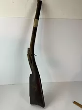 Antique Percussion Rifle Wood Stock Trigger Black Powder Musket