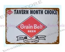 1979 Grain Belt Beer TAVERN MONTH CHOICE metal tin sign awesome garage ideas