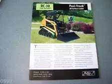 ASV RC-30 Turf Edition Posi-Track Crawler Brochure Track Type Skid Steer Loader