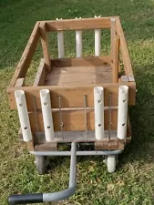 Homemade Fishing Cart w/ 7 pole holders & built to last! Great for fishing!