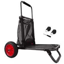 Beach Trolley Cart, Folding Beach Cart with 10 Inch Wheels for All-Terrain