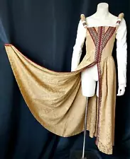 ELIZABETHAN RENAISSANCE TUDOR Reenactment Cosplay DRESS GOWN 28 inch waist