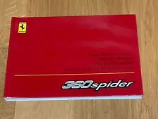 Ferrari 360 Spider owners manual handbook