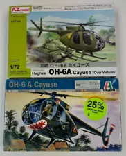 (2) 1/72 Hughes OH-6A Cayuse kits: AZmodel #AZ 7426 & Italeri #1028 (2 kits)