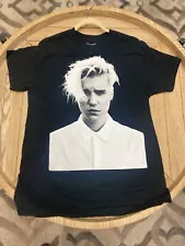 Justin Bieber Purpose Tour Shirt Adult L Black Cotton Short Sleeves Concert Tee