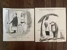 VINTAGE ORIGINAL SEX TO SEXTY 2 for 1 CARTOON ART BY CHARLES DENNIS