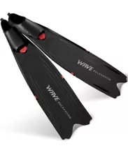 Full Pocket Long Blade Diving Fins for Freediving and Spearfishing Free Dive ...