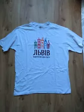 Traditional T- shirts Ukrainian symbol national Ukraine Lviv city Open to world