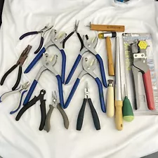 Lot - Craft & Jewelry Making Tools Leather Punch Grommet Pliers Knotter Free Shp