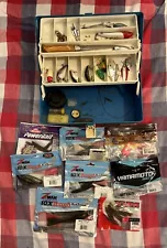 Plano Tackle Box 5320 W/freshwater Lures Baits Knife & More Accessories