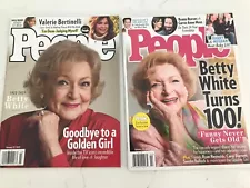 2 Betty White People Magazines Turns 100 January 2023 Like New No Labels