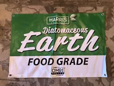 Harris Diatomaceous Earth Food Grade Store Display Banner 35x23.75 Harris OMRI