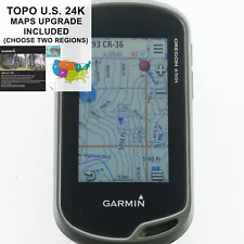 Garmin Oregon 650t w/ TOPO U.S. 24K Trail Maps Upgrade Choose Two Regions!