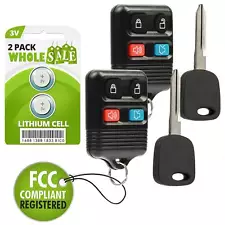 2 Replacement For 1998 1999 2000 2001 2002 Lincoln Town Car Key + Fob Remote (For: 2000 Lincoln Town Car)