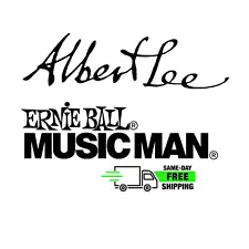 Albert Lee Music Man Headstock Decal for Guitars Black NEW Reproduction