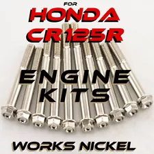 ENGINE Bolt Kit for Honda CR125R | Works Nickel Plating with Titanium Look!!