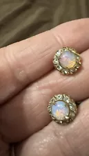 Antique Fire Opal Earrings