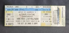 2006 Ufc 6.5 Ortiz Vs Shamrock 3 (The Final Chapter) Original Ticket