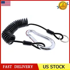 6 Foot Breakaway Cable Trailer Breakaway Cable Trailer Safety Rope - BLACK